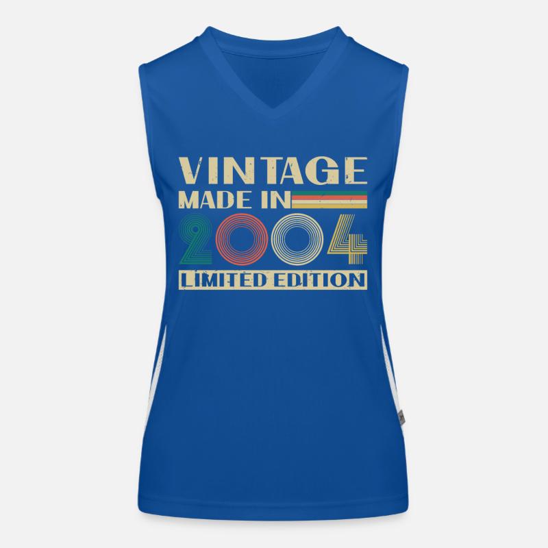 2004 Vintage Retro Geburtstagsgeschenk Funktionelles Kontrast-Tank Top für Frauen
