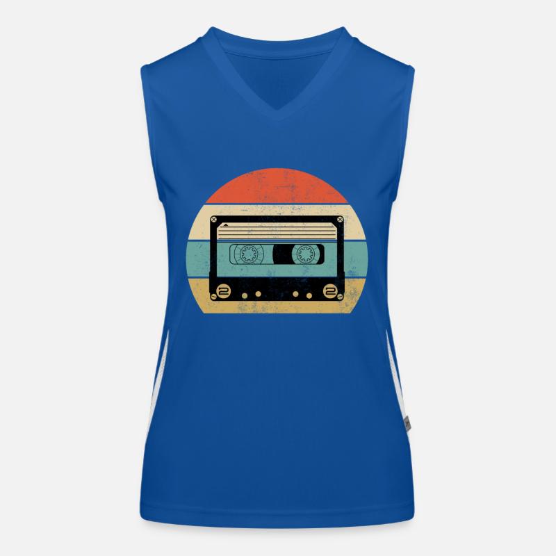 Retro Vintage Kassette Funktionelles Kontrast-Tank Top für Frauen
