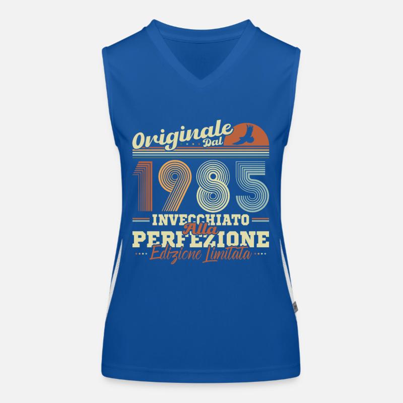 Original 1985 Retro Geburtstagsgeschenk Funktionelles Kontrast-Tank Top für Frauen