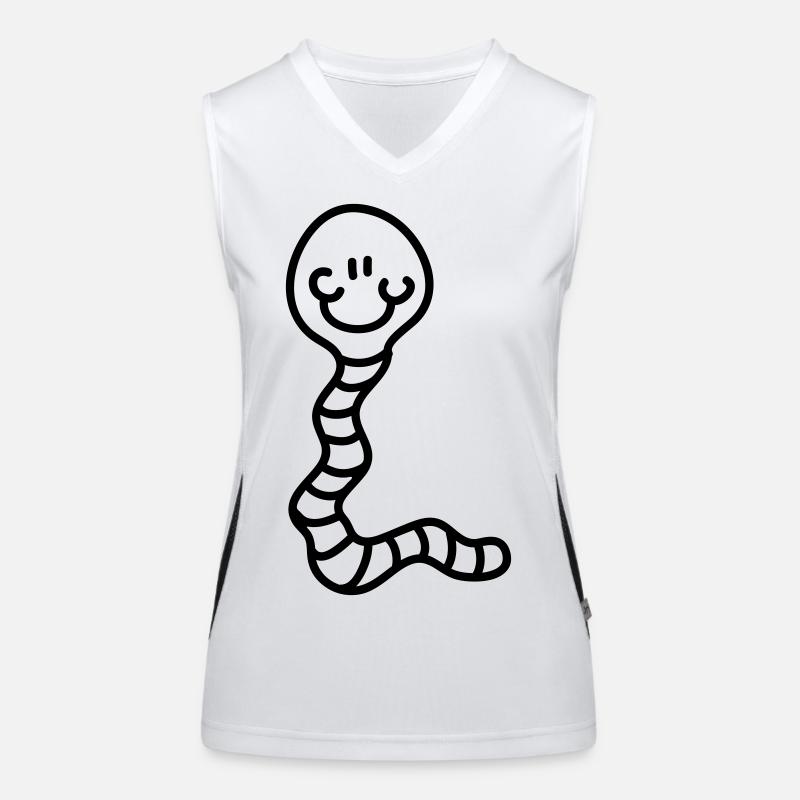 Wurm - Line Funktionelles Kontrast-Tank Top für Frauen