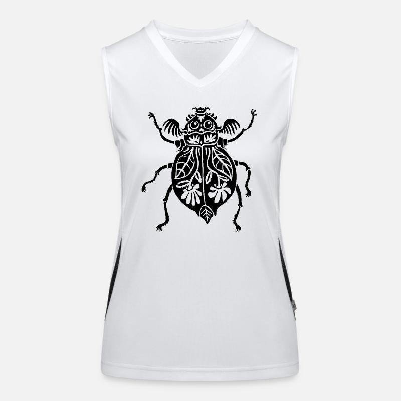Blumenkäfer Funktionelles Kontrast-Tank Top für Frauen