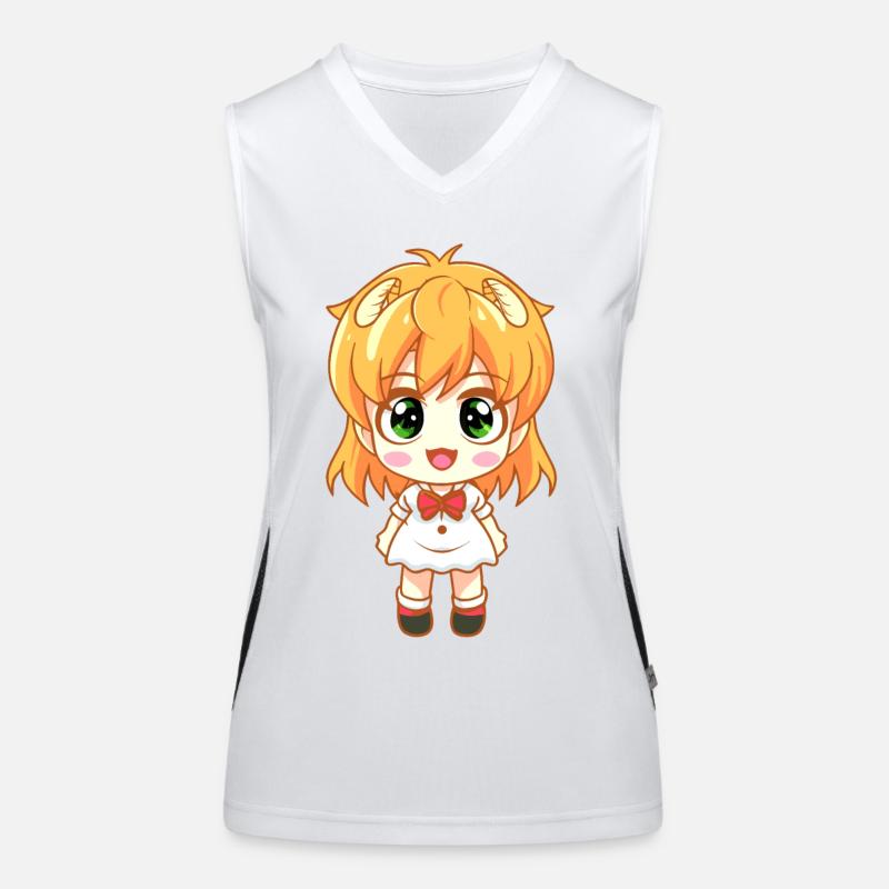 manga comic mädchen Funktionelles Kontrast-Tank Top für Frauen