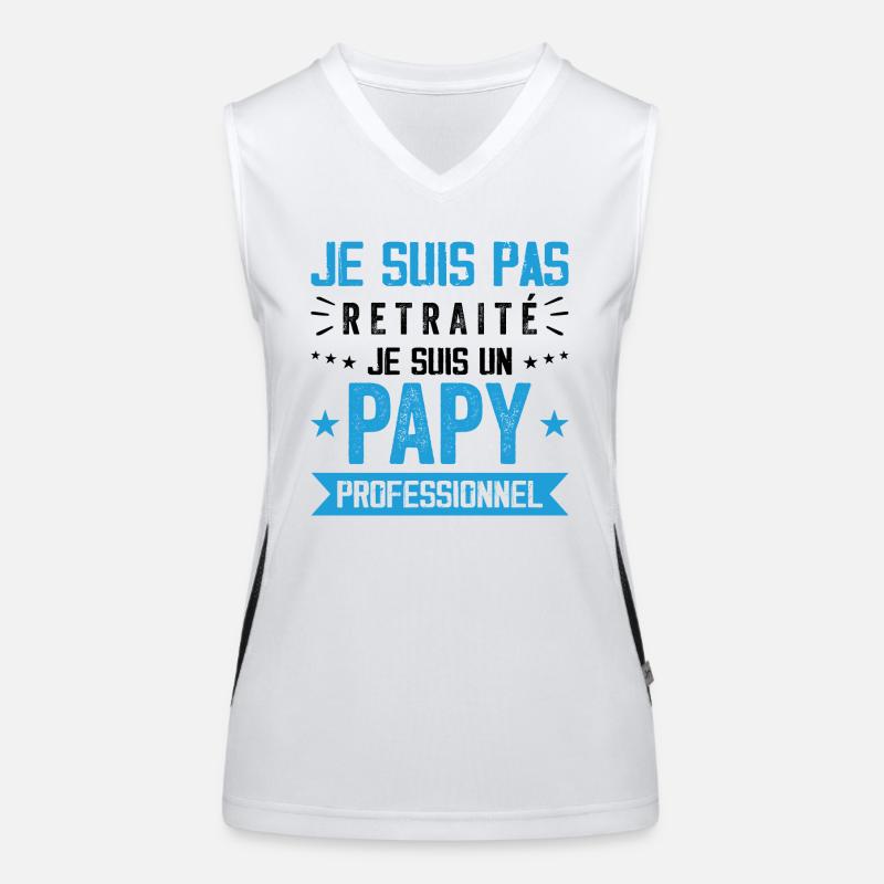 Pas Retraite Papy Professionnel Cadeau Papy Débardeur respirant contrasté Femme