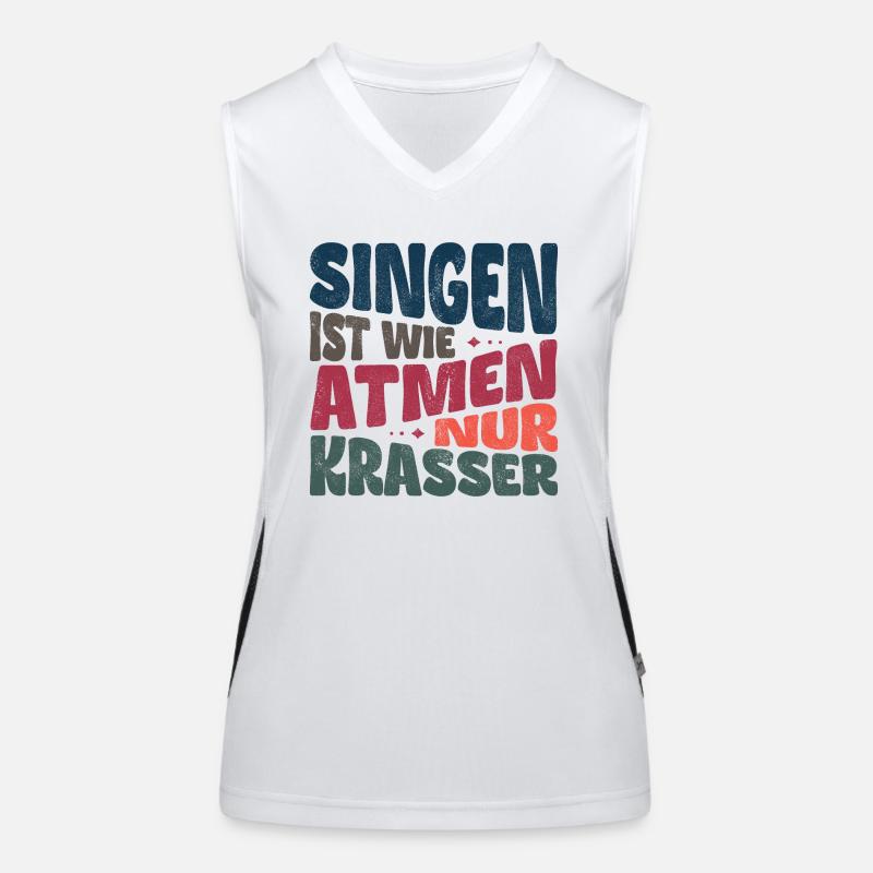 Chanter, c’est comme respirer, mais en plus flagrant Débardeur respirant contrasté Femme