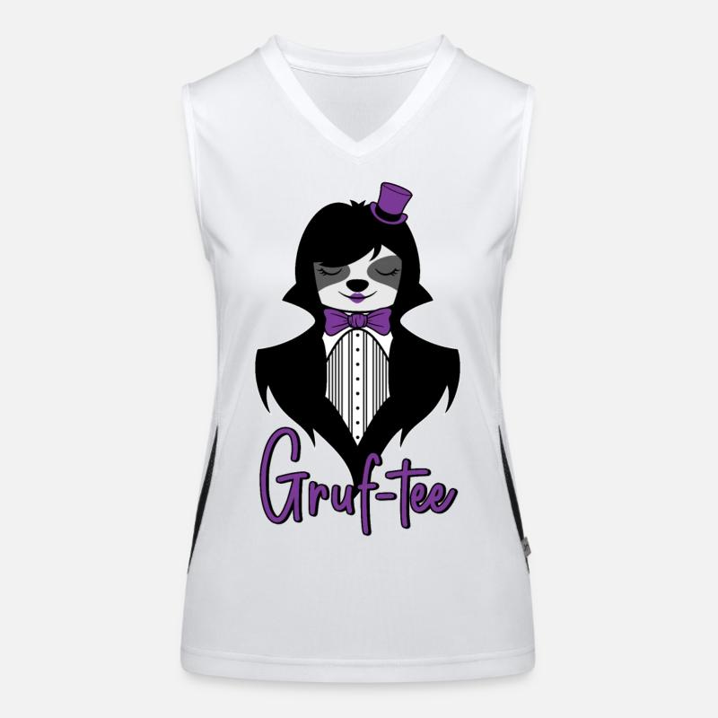 Gruf-Tee Goth Sloth Grufti Gothic Faultier Gruftee Funktionelles Kontrast-Tank Top für Frauen