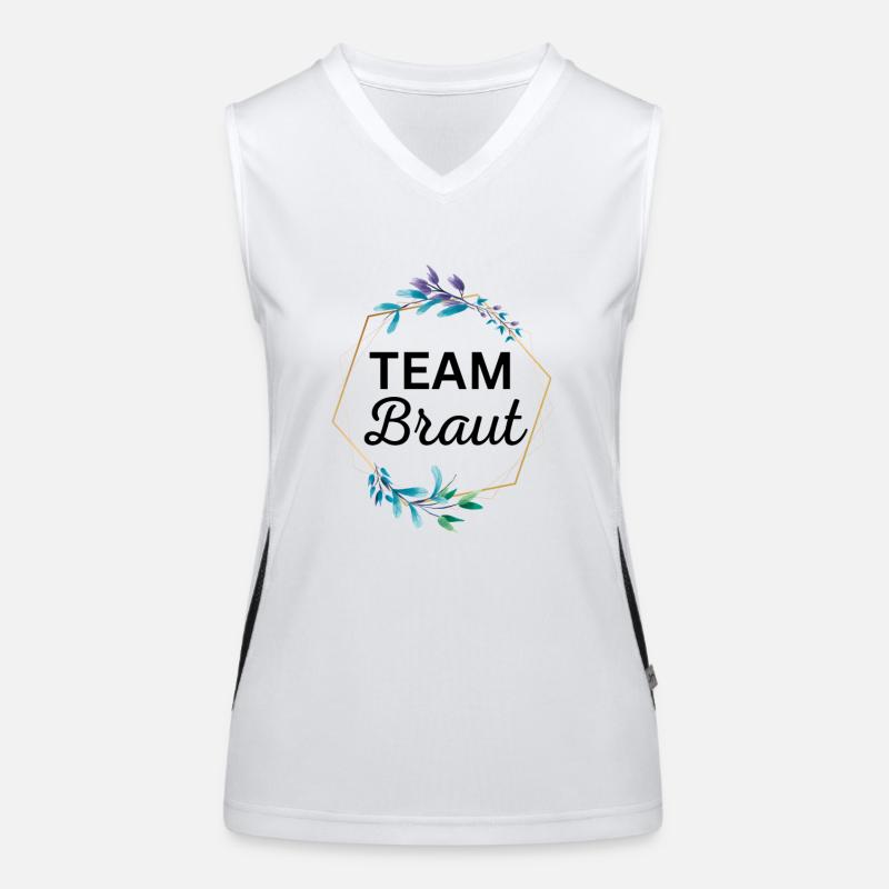 Team Braut JGA Funktionelles Kontrast-Tank Top für Frauen