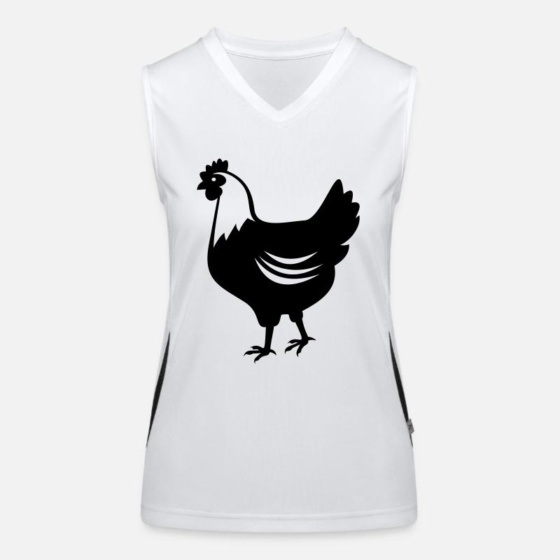 Huhn - Henne Funktionelles Kontrast-Tank Top für Frauen