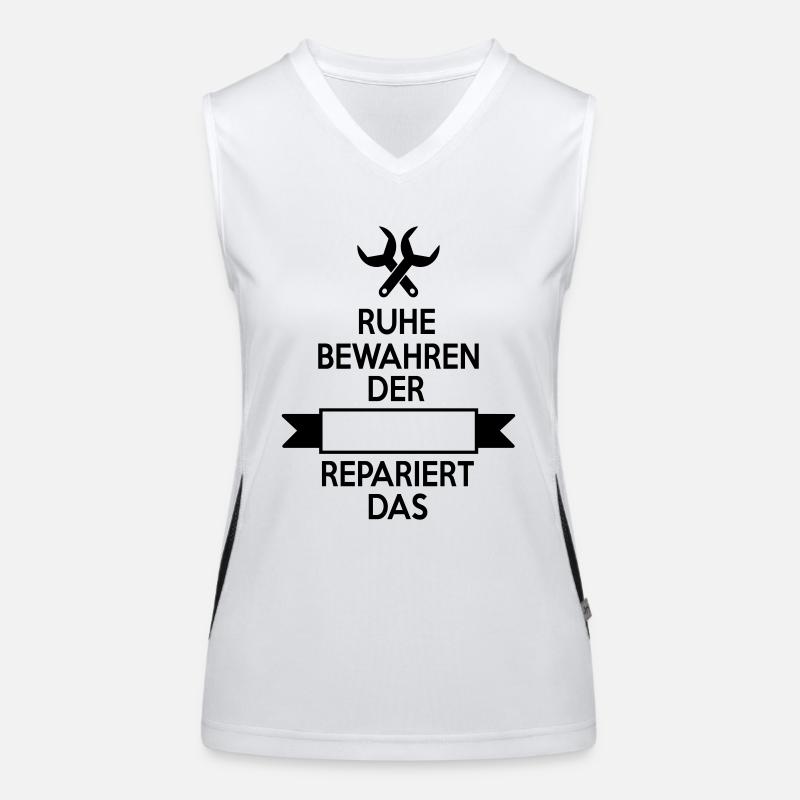 Mechaniker Funktionelles Kontrast-Tank Top für Frauen