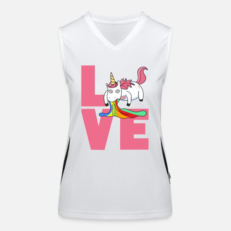 Aimer la licorne Débardeur respirant contrasté Femme