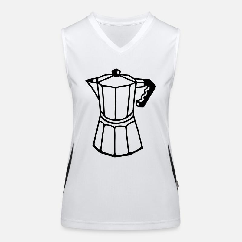 Italian espresso coffee pot Women's Functional Contrast Tank Top