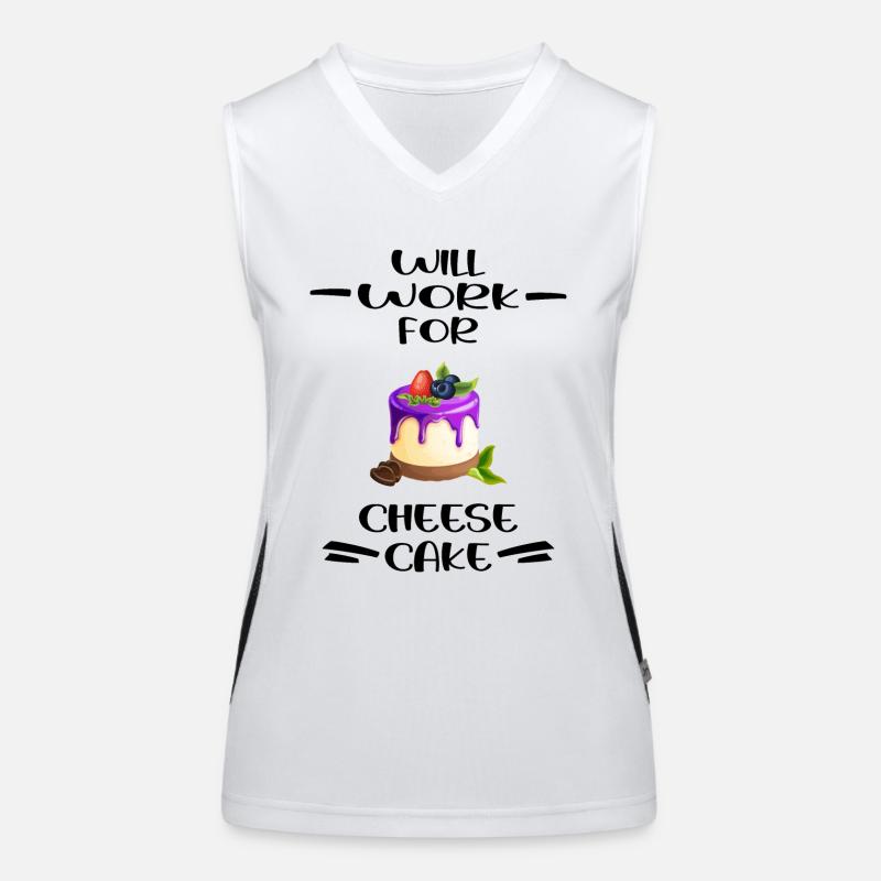 cheesecake cake cheesecake-love kitchen aid Women's Functional Contrast Tank Top