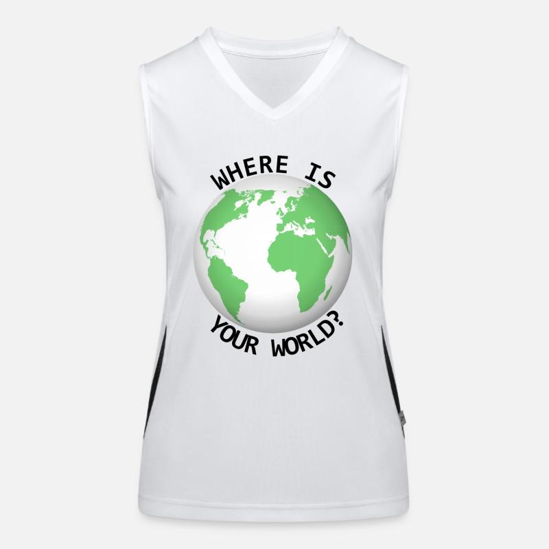 Where is your world Funktionelles Kontrast-Tank Top für Frauen