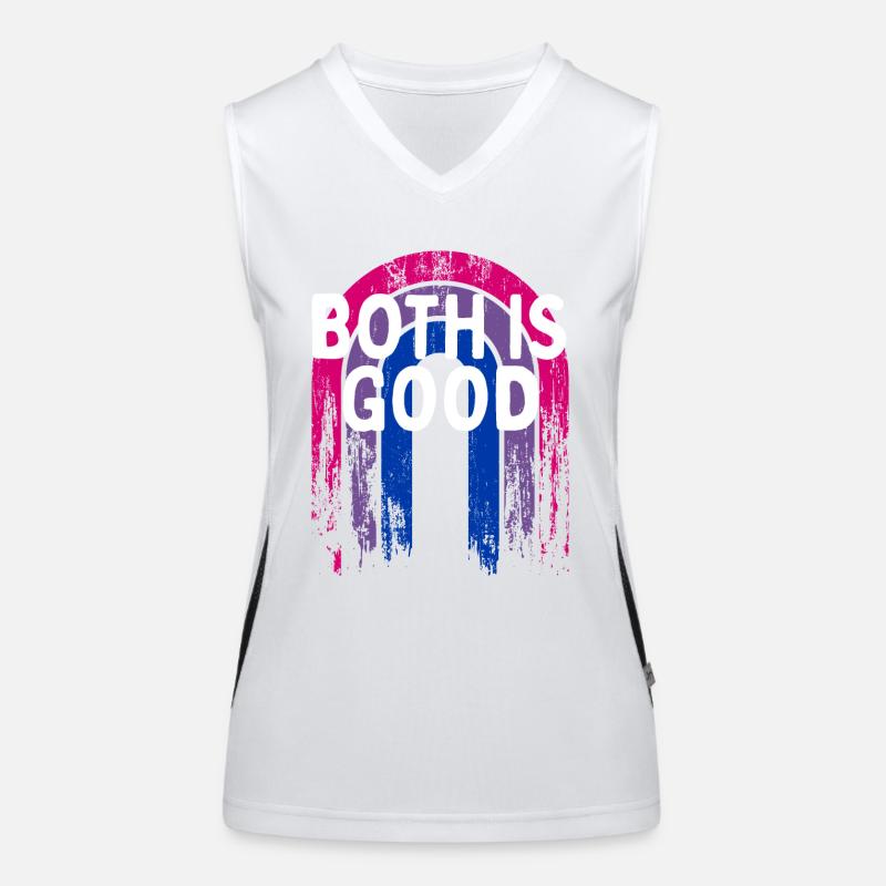 Both is Good Bisexual LGBTQ Bi Pride Positivity Funktionelles Kontrast-Tank Top für Frauen