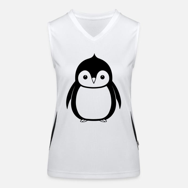 Pinguin Funktionelles Kontrast-Tank Top für Frauen