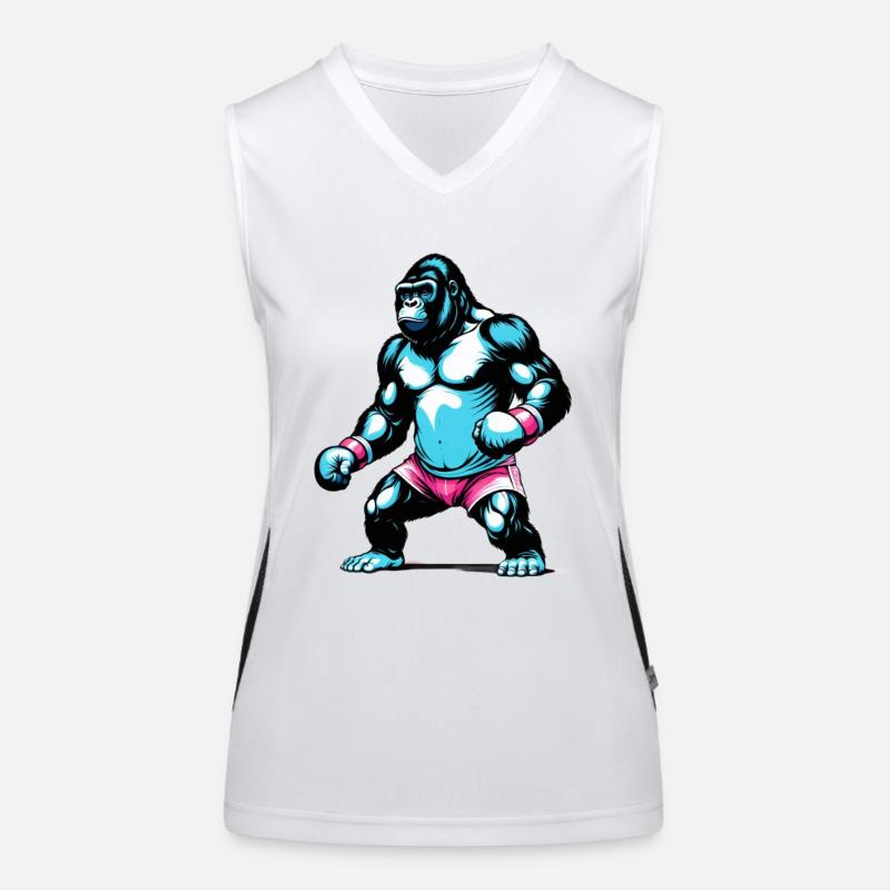 Gorilla Boxer Boxen Funktionelles Kontrast-Tank Top für Frauen