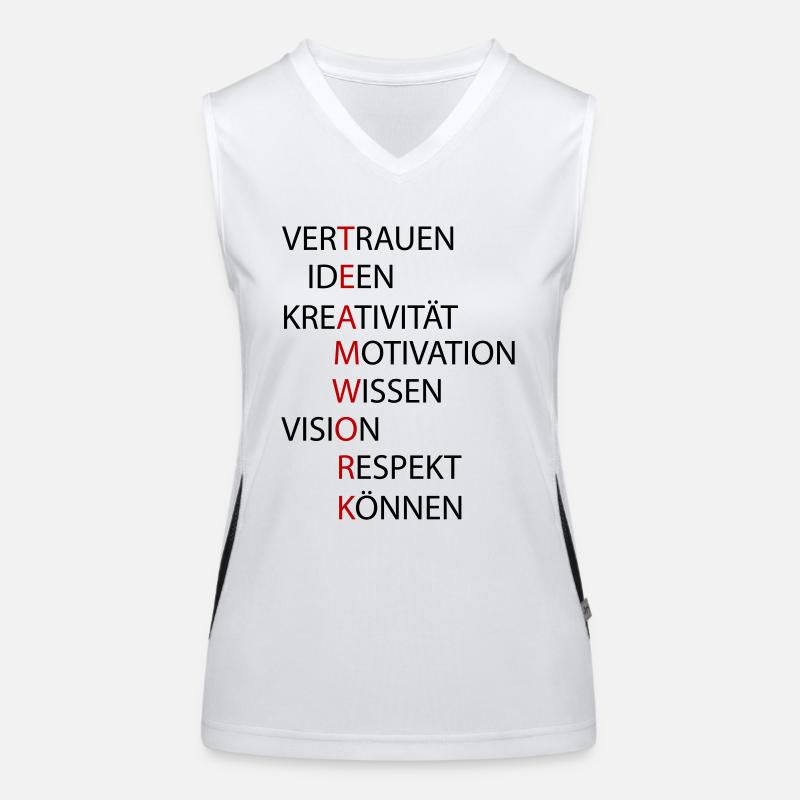 Teamwork Funktionelles Kontrast-Tank Top für Frauen