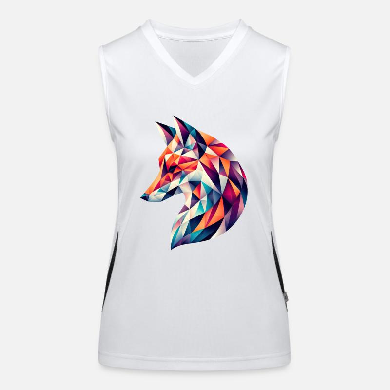 Fox vector Women's Functional Contrast Tank Top