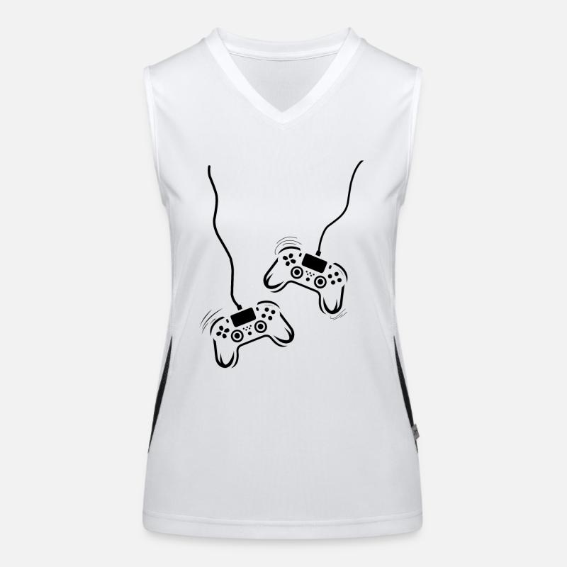 Game Console Controller Women's Functional Contrast Tank Top
