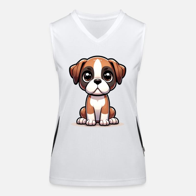 Illustration numérique d’un chien Boxer mignon Débardeur respirant contrasté Femme