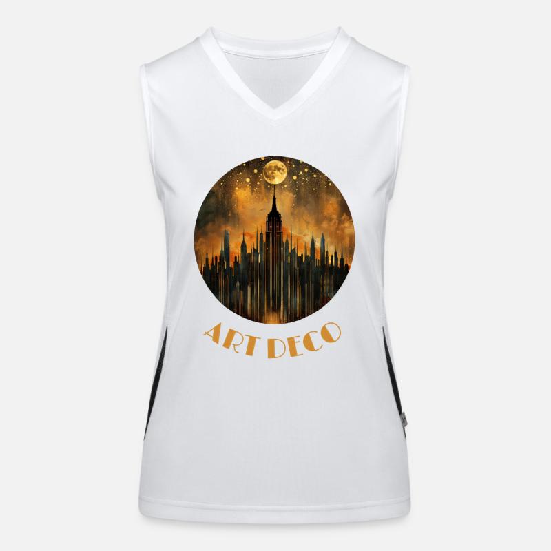 Art Deco Women's Functional Contrast Tank Top