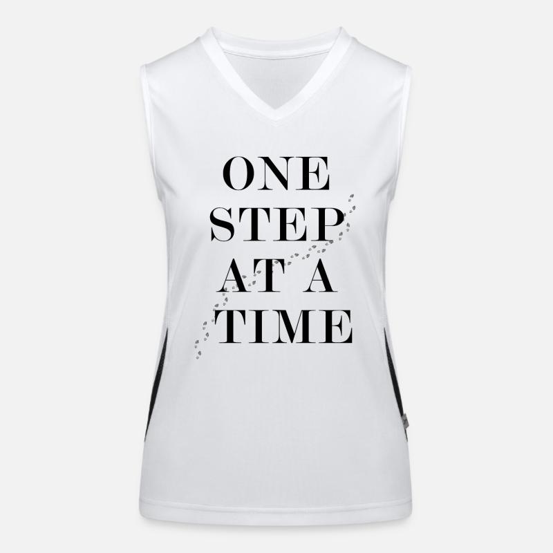 One Step At A Time Women's Functional Contrast Tank Top