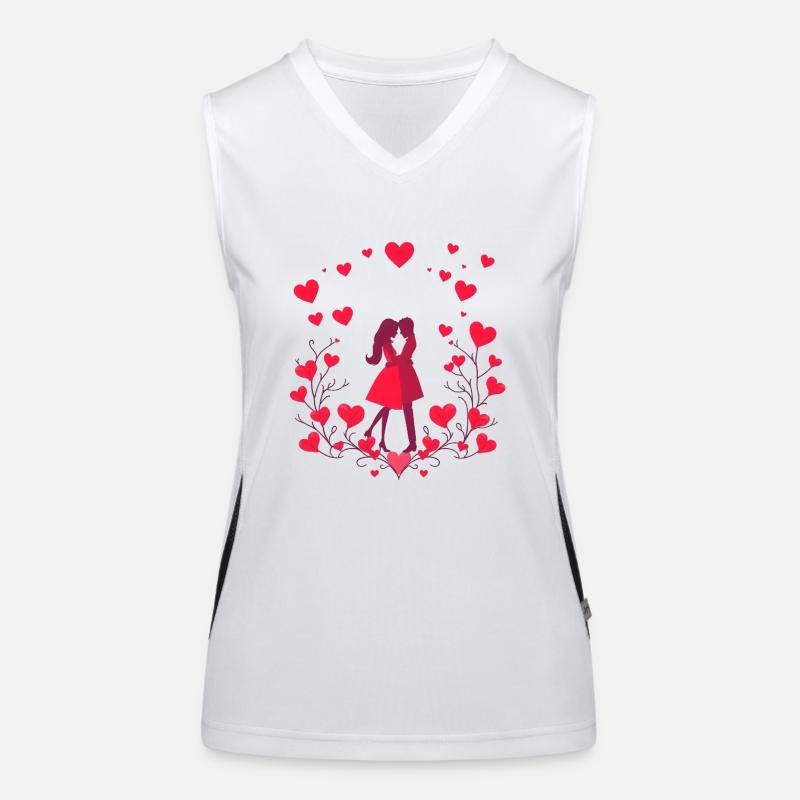 Design de la Saint-Valentin Débardeur respirant contrasté Femme