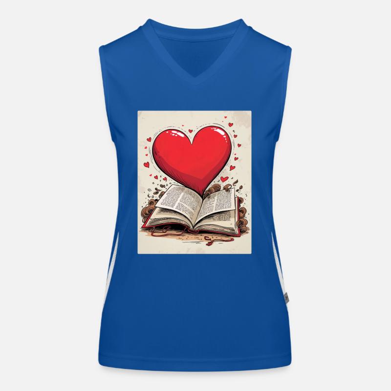 Liebesbuch Funktionelles Kontrast-Tank Top für Frauen