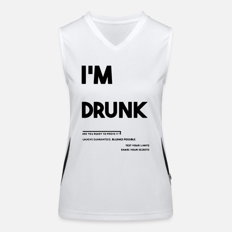 Ich bin betrunken. Funktionelles Kontrast-Tank Top für Frauen