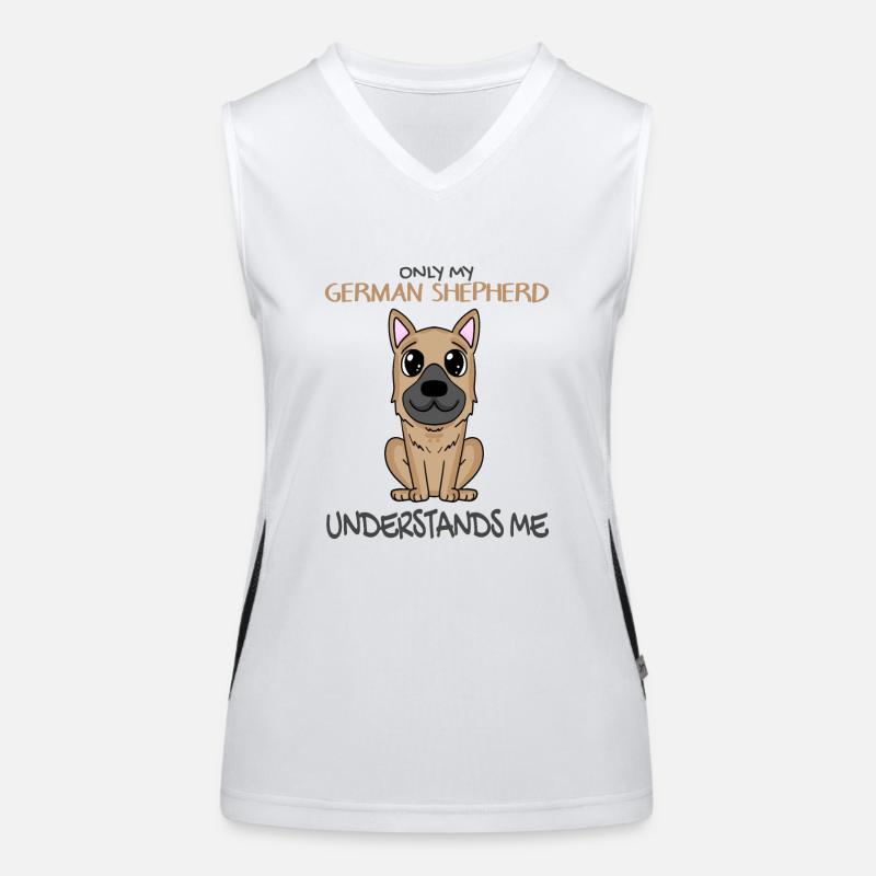 German Shepherd Women's Functional Contrast Tank Top
