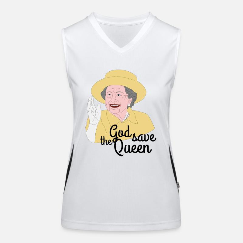 Queen Elizabeth II Funktionelles Kontrast-Tank Top für Frauen