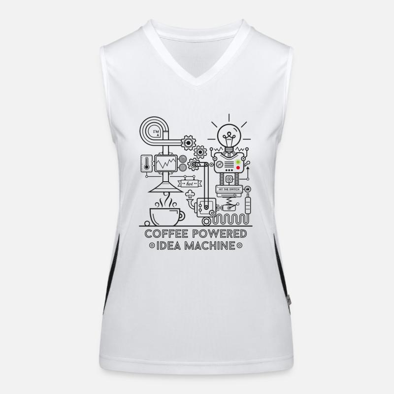 Coffee powered - black Women's Functional Contrast Tank Top