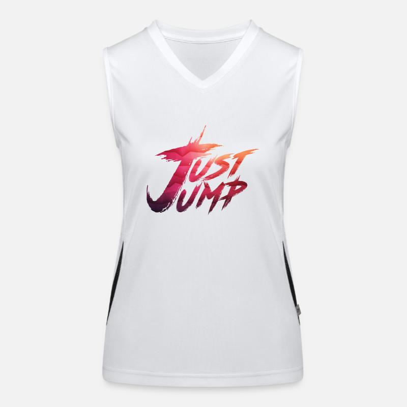 Just Jump Fallschirmspringer Einfach Springen Funktionelles Kontrast-Tank Top für Frauen