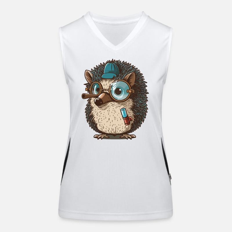 Monokel-Igel Funktionelles Kontrast-Tank Top für Frauen