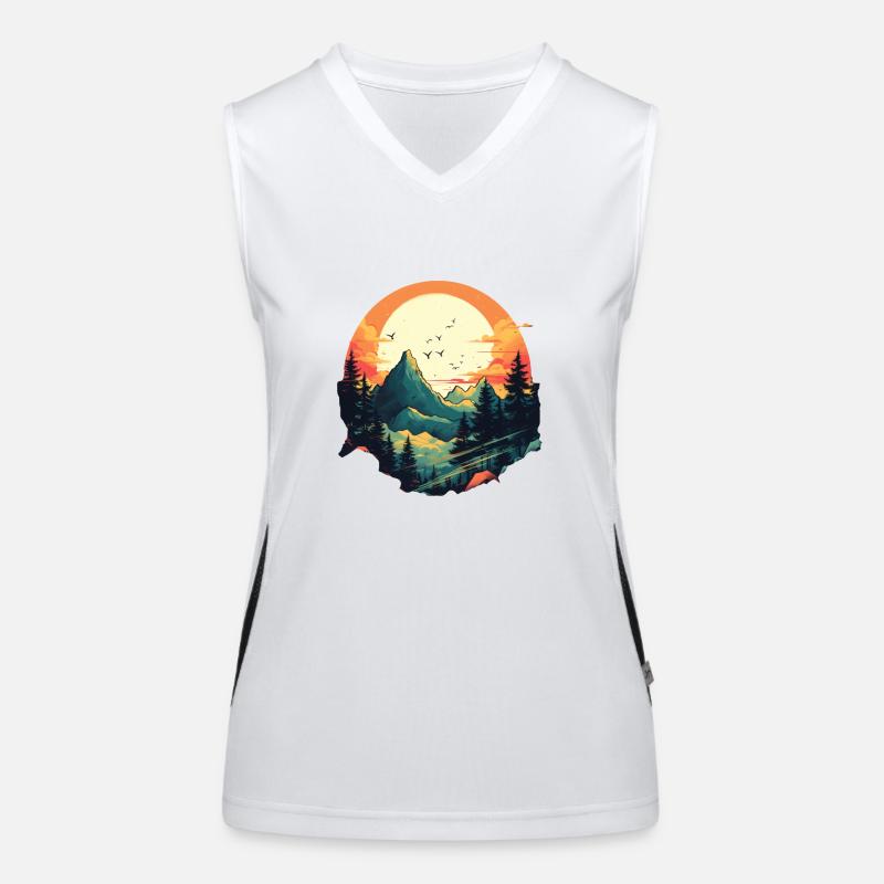 Landschaft Funktionelles Kontrast-Tank Top für Frauen