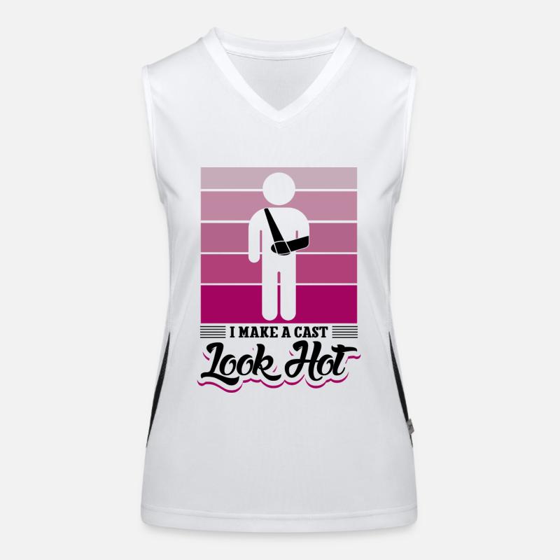 I Make A cast Look Hot Funktionelles Kontrast-Tank Top für Frauen