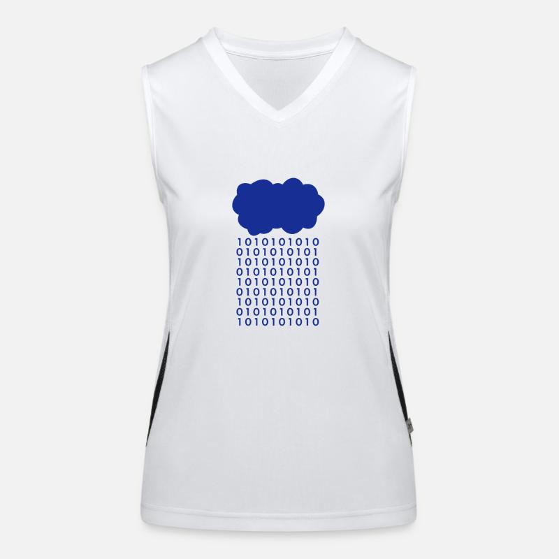 Bit Regen Wolke Informatiker Funktionelles Kontrast-Tank Top für Frauen