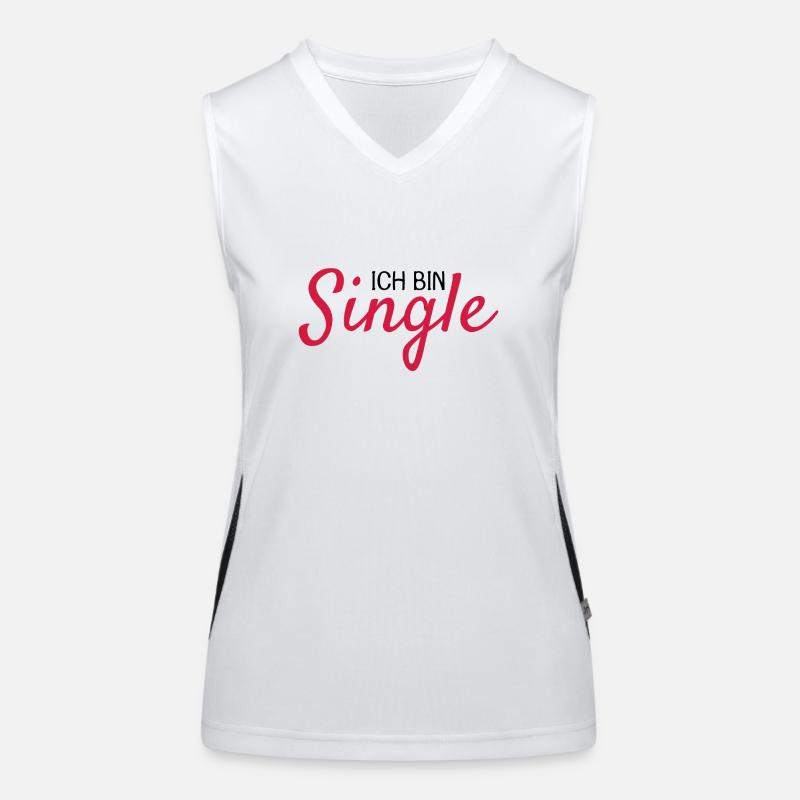 Ich bin Single Spruch Funktionelles Kontrast-Tank Top für Frauen