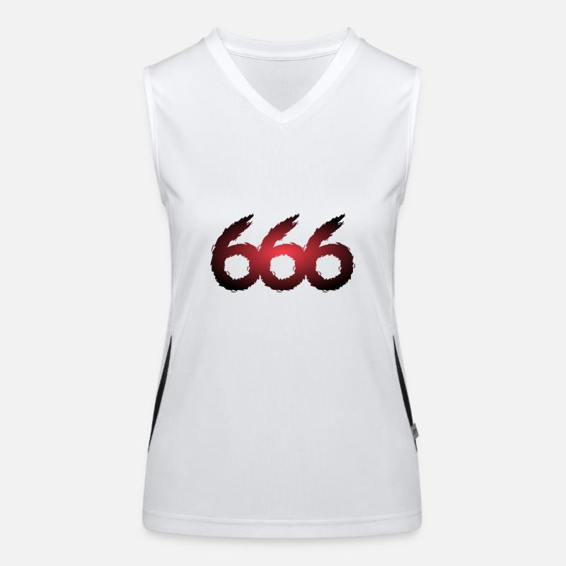 666 numéro de symbole diable Débardeur respirant contrasté Femme