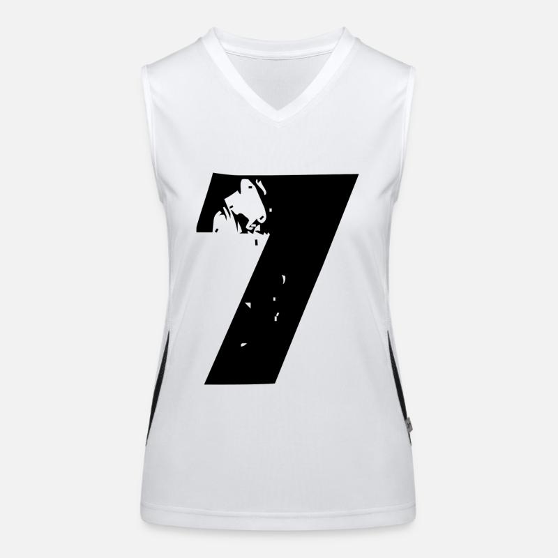 7 Zahl Funktionelles Kontrast-Tank Top für Frauen