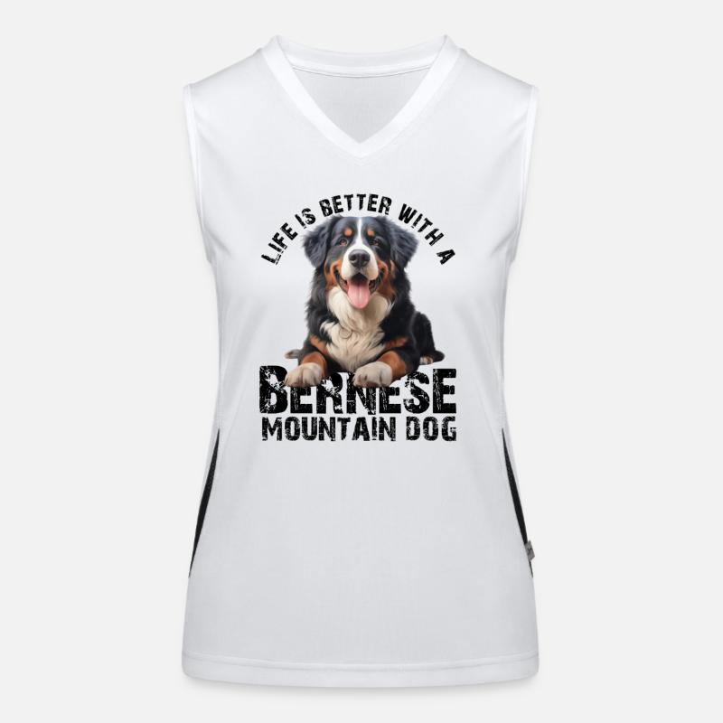 Berner Sennenhund Funktionelles Kontrast-Tank Top für Frauen