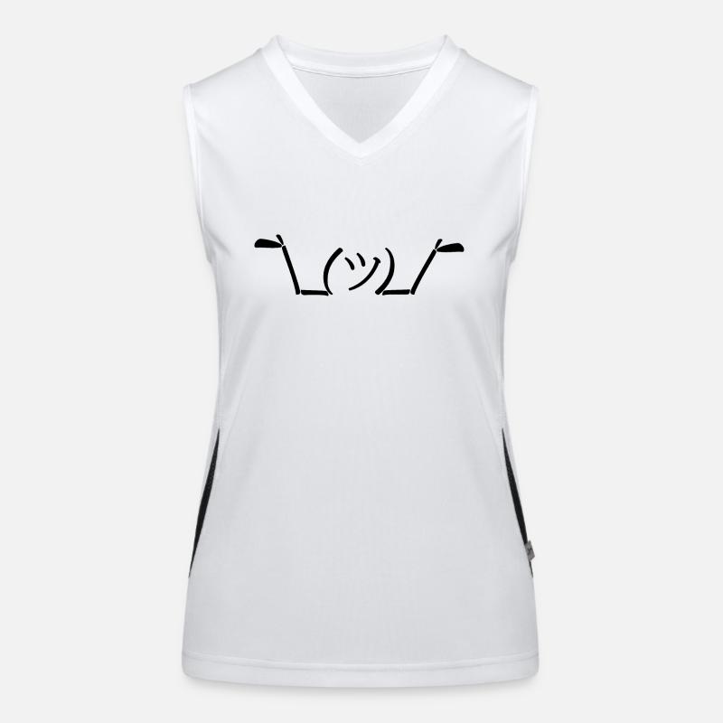 Shrugs Meme Funktionelles Kontrast-Tank Top für Frauen