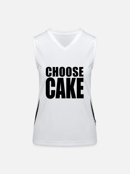 KUCHEN WÄHLEN (Leben wählen) - Funktionelles Kontrast-Tank Top für Frauen - Weiß/Schwarz - Vorne
