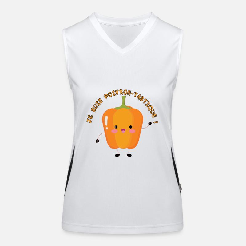 I'm a tastic pepper - Women's Functional Contrast Tank Top - white/black