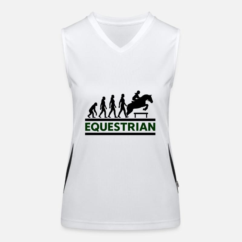 Equestrian Evolution Reiterin Geschenk Cool Funktionelles Kontrast-Tank Top für Frauen
