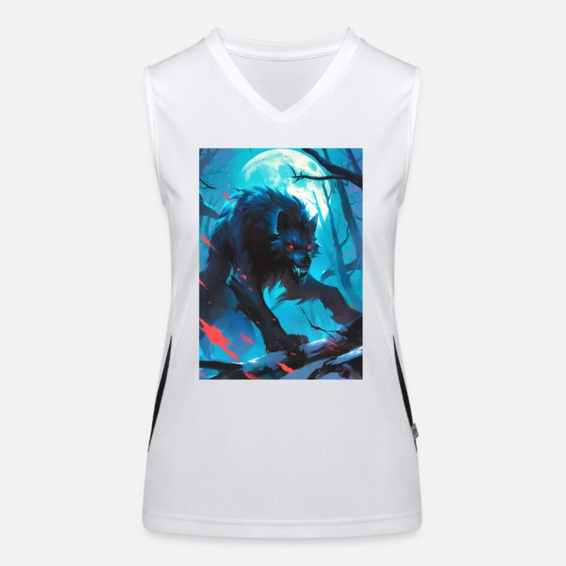 Werewolf Werwolf Funktionelles Kontrast-Tank Top für Frauen
