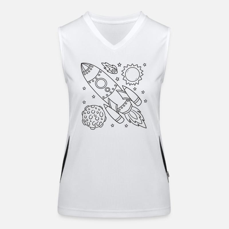 Vaisseau spatial fusée Débardeur respirant contrasté Femme