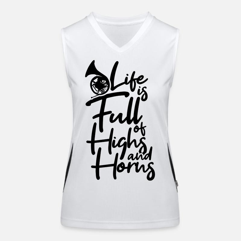 Waldhorn Witz Funktionelles Kontrast-Tank Top für Frauen