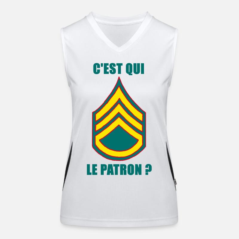 Wer ist der ? Funktionelles Kontrast-Tank Top für Frauen