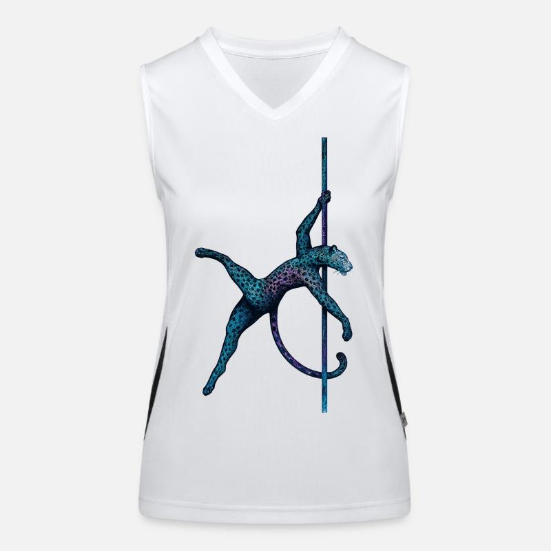 Pole Dance Leopard Pole Dancer Pole Gift Women's Functional Contrast Tank Top