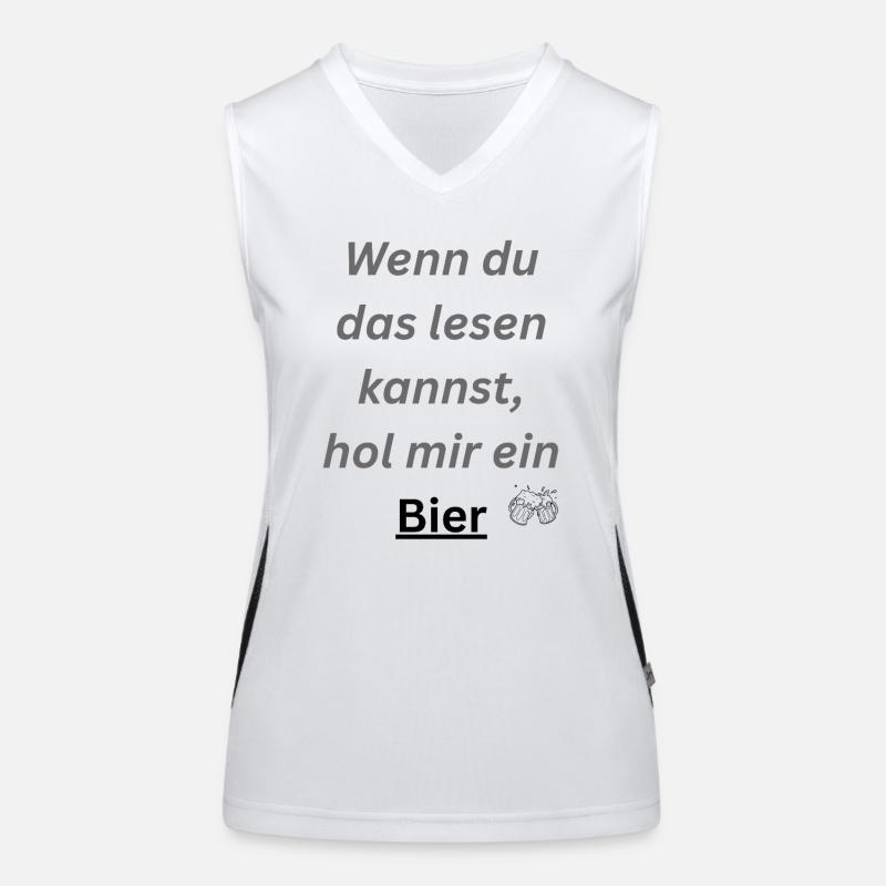Hol mir Bier Funktionelles Kontrast-Tank Top für Frauen